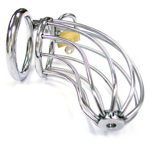 Stainless Steel Chasity Cock Cage with Padlock