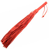 Rouge Red Suede Leather Flogger Erotic Whip Kinky BDSM Naughty Spank Fetish Toy