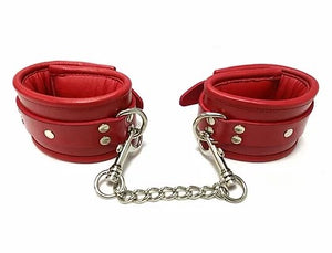 Padded Red Ankle Cuffs