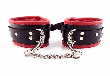 Padded Red Trim Ankle Cuffs