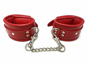 Padded Red Wrist Cuffs