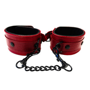 Leather Crocodile Skin Wrist Cuffs