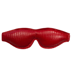 Leather Crocodile Skin Padded Blindfold