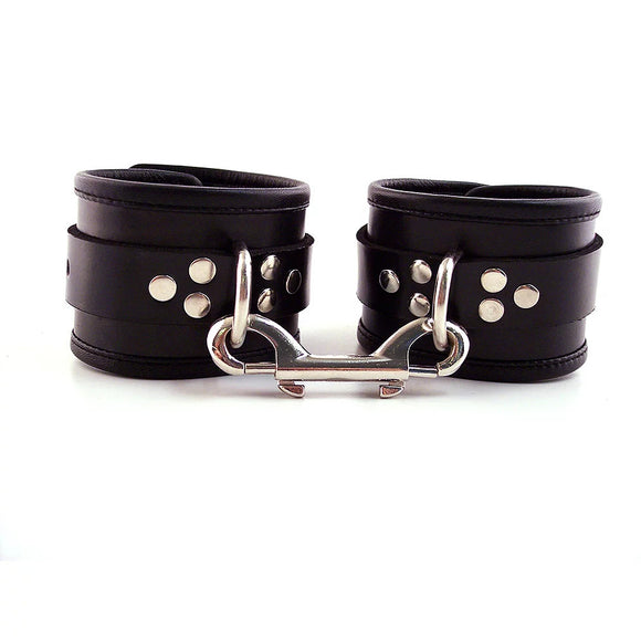 Black Leather Ankle Cuffs