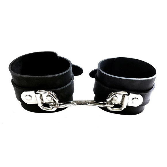 Black Rubber Wrist Cuffs