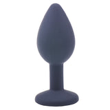 Black Silicone Small Size Purple Gem Jewel Butt Plug Beginners Anal Starter Toy