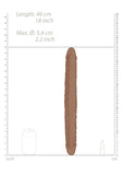 RealRock 18 Inch Double Ended Dildo Realistic Twin Penis Natural Tan Skin Cock