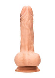 RealRock 8" Dong Realistic Penis Testicles Dildo Suction Cup Cock Skin Sex Toy