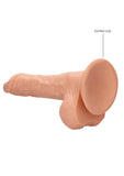 RealRock 8" Dong Realistic Penis Testicles Dildo Suction Cup Cock Skin Sex Toy