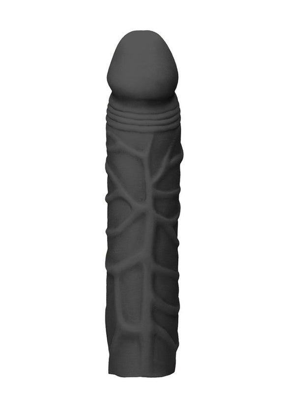 RealRock Black Penis Sleeve Realistic 7