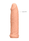 Realrock Penis Sleeve Realistic 7" Extension Cock Sheath Skin Tone Add Length Girth