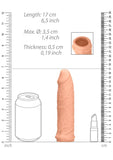Realrock Penis Sleeve Realistic 7" Extension Cock Sheath Skin Tone Add Length Girth
