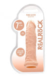 Realrock Penis Sleeve Realistic 7" Extension Cock Sheath Skin Tone Add Length Girth