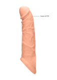 Realrock Penis Sleeve Realistic 8" Extension Cock Sheath Skin Tone Length Girth