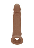 RealRock Penis Sleeve Realistic 9" Extension Tan Skin Cock Sheath Length Girth