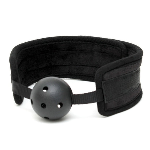 Rimba Black Padded Breathable Ball Mouth Gag Beginners Kinky Bondage Play BDSM Fetish