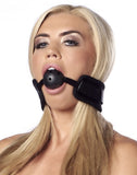 Rimba Black Padded Breathable Ball Mouth Gag Beginners Kinky Bondage Play BDSM Fetish