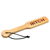 Rimba Wooden Bitch Paddle Spank Toy Imprint Kinky BDSM Fetish Gear