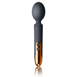 Rocks Off Oriel Play Mini Magic Wand Massager Vibrator Chic Black Gold Sex Toy