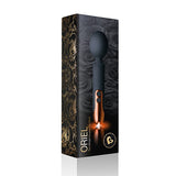 Rocks Off Oriel Play Mini Magic Wand Massager Vibrator Chic Black Gold Sex Toy
