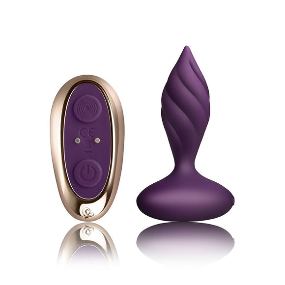 Rocks Off Petite Sensations Desire Butt Plug Purple Remote Control USB Anal Sex Toy