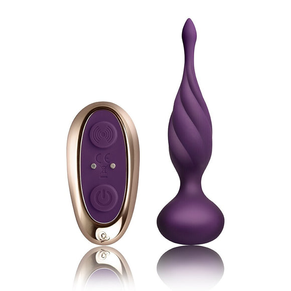 Rocks Off Petite Sensations Discover Butt Plug Purple Remote Control Anal Sex Toy