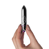 Rocks Off RO-80mm Chrome Bullet Vibe Mini Silver Single Speed Vibrator Silent Sex Toy