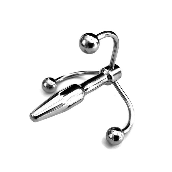 Rouge Crown Penis Plug Urethral Pin Stainless Steel Triple Hook CBT