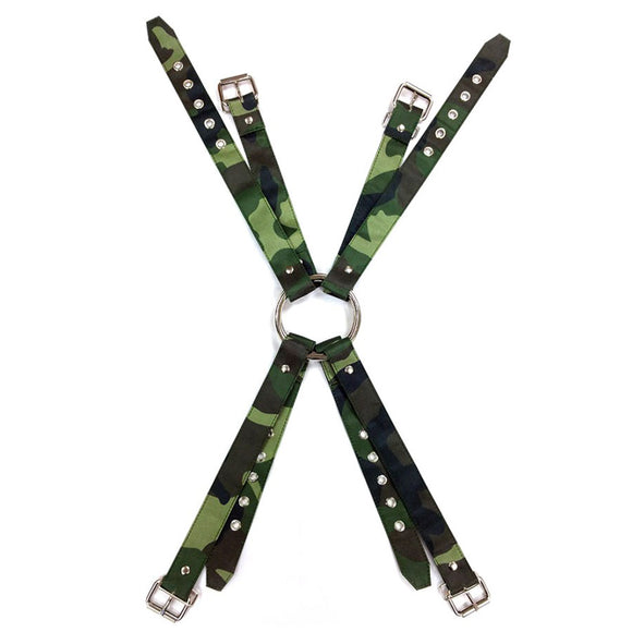 Rouge Garments Army Camouflage Chest Harness Mens Body Restraint Bondage BDSM Gear