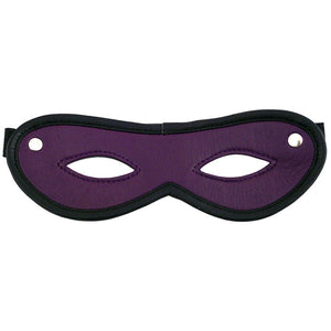Rouge Open Eye Mask Sexy Purple Leather Elastic Strap Role Play Fetish Fun Bondage