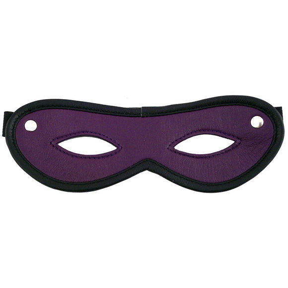 Rouge Open Eye Mask Sexy Purple Leather Elastic Strap Role Play Fetish Fun Bondage