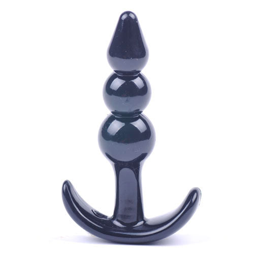 Black Beaded Butt Plug Small Size Anal Starter Body Safe Back Door Play Toy