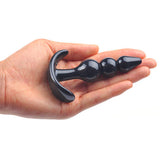 Black Beaded Butt Plug Small Size Anal Starter Body Safe Back Door Play Toy