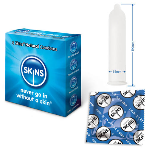 Skins Condoms Natural 4pk