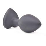 Black Silicone Small Size Purple Heart Gem Jewel Butt Plug Beginners Anal Starter Toy