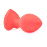 Red Silicone Small Size Heart Gem Jewel Butt Plug Beginners Anal Starter Toy