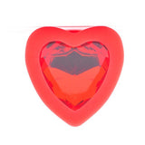 Red Silicone Small Size Heart Gem Jewel Butt Plug Beginners Anal Starter Toy