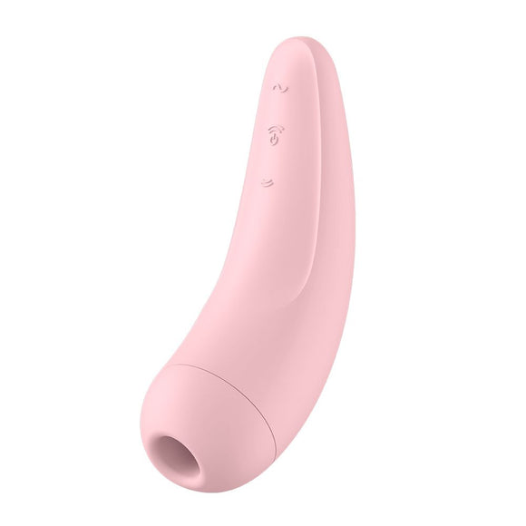 Satisfyer Curvy 2+ Clitoral Massager Pink Smart App Control Air Pulse Vibrator Sex Toy