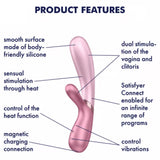 Satisfyer Hot Lover Rose Pink Warming App Control Rabbit G-Spot Heat Vibrator Sex Toy