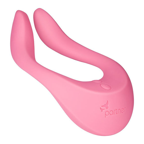 Satisfyer Partner Endless Joy Multi Vibrator Pink Silicone Couples USB Sex Toy