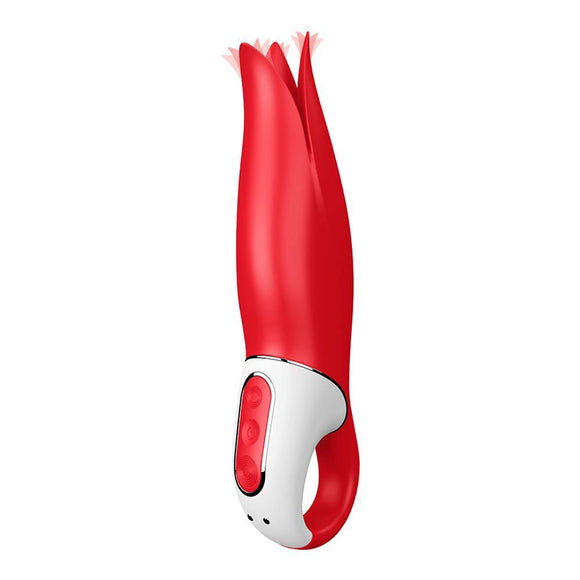 Satisfyer Power Flower Clitoral Vibrator Red Flutter Petals Pleasure USB Sex Toy