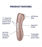 Satisfyer Pro 2+ Air Wave Pulse Stimulator Vibration Clitoral Massage Sex Toy