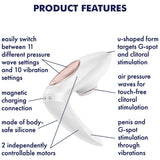 Satisfyer Pro 4 Couples Vibrator Clitoral Stimulator Air Pressure Wave Massage USB Sex Toy