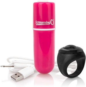 Screaming O Charged Vooom Pink Remote Control Bullet Vibe USB Sex Toy