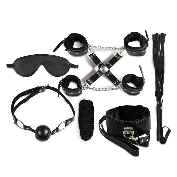 Secret Play Secret Bondage Kit Black Collection Vegan Leather Light Beginners BDSM Starter Set