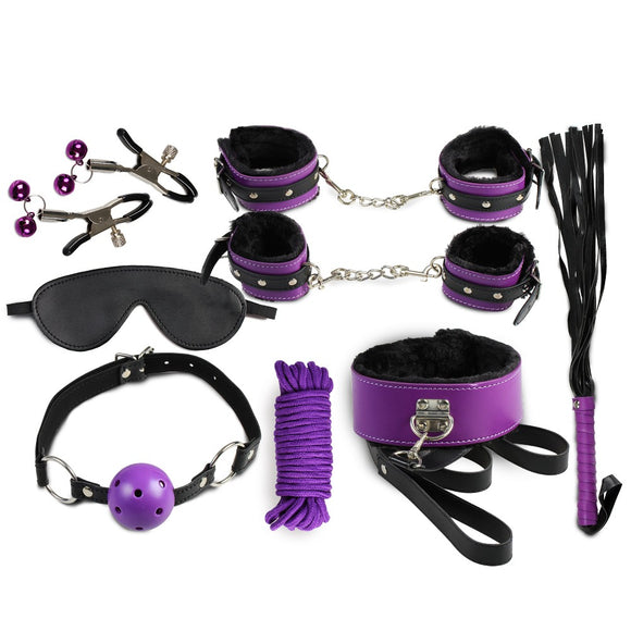 Secret Play Secret Bondage Kit Purple Collection Vegan Leather BDSM Beginners Set