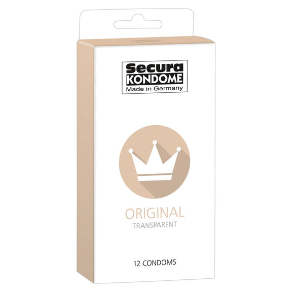 Secura Kondome Original Transparent Condoms Lubricated Safe Sex Rubbers 12 Pack