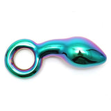 Rimba Sensual Glass Kaleigh Butt Plug Multi Colour Anal Dildo Sex Toy