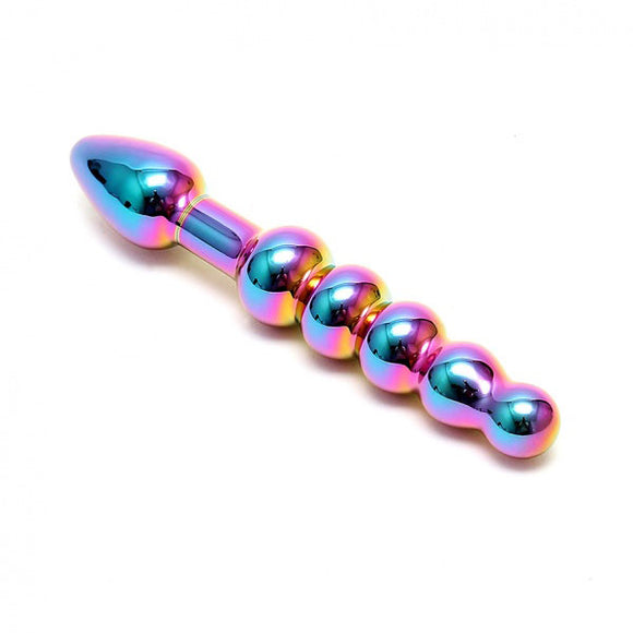 Rimba Sensual Glass Laila Anal Probe Multi Colour Dildo Plug Sex Toy