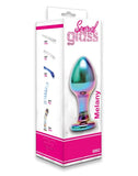 Rimba Sensual Glass Melany Butt Plug Multi Colour Anal Dildo Sex Toy